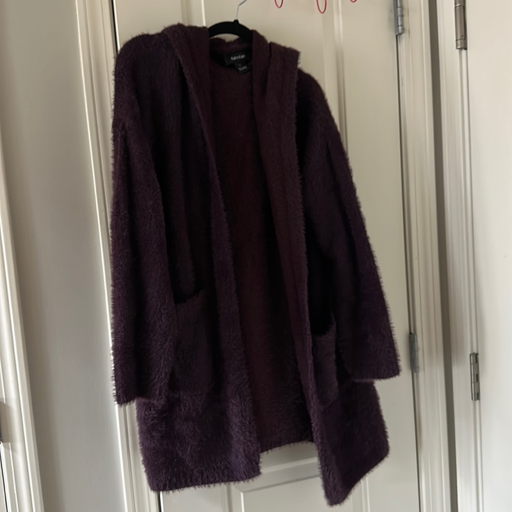 Karen Kane hooded long cardigan sweater